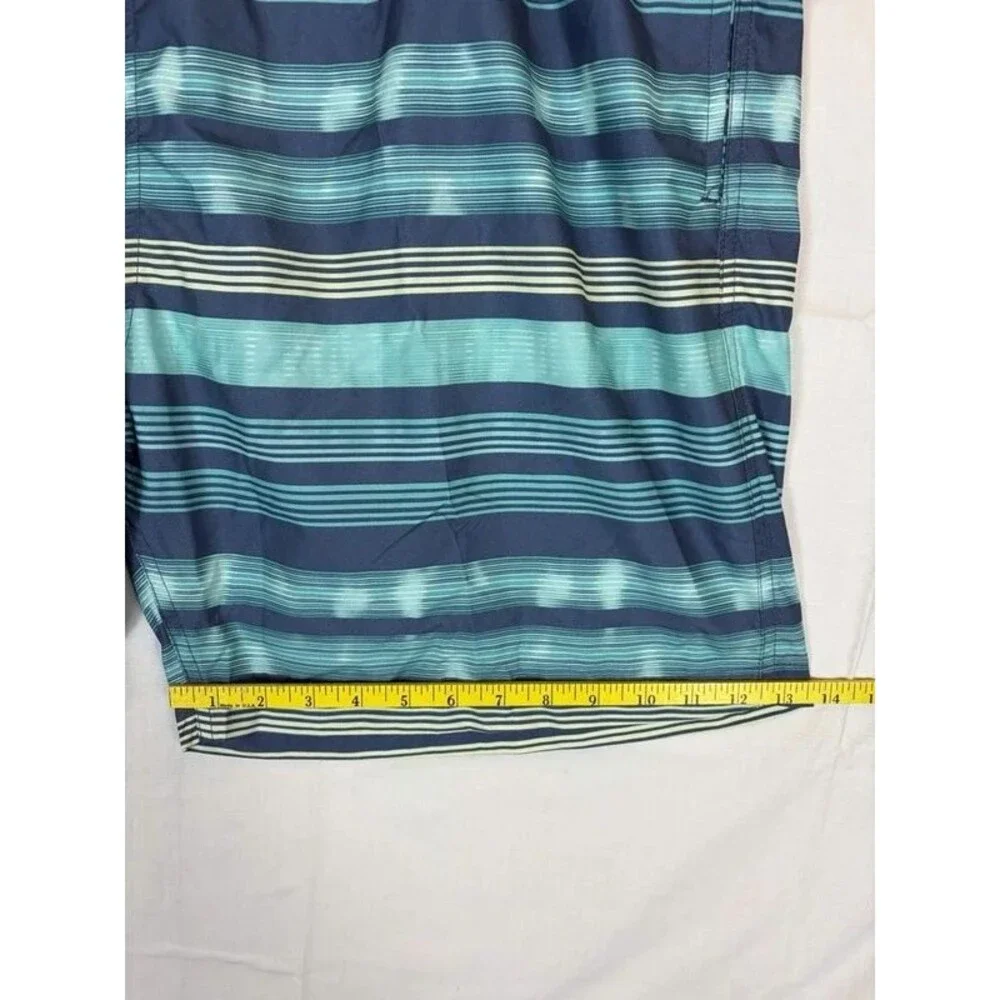 Hawaiian Authentics UPF50 Classic Swim Trunks Lined Blue Stripe Men’s XXL NWT